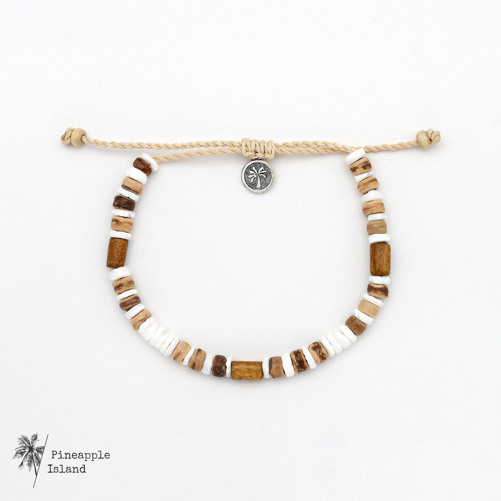 Nusa Lembongan Wood Bead Surf Bracelet, by Pineapple Island