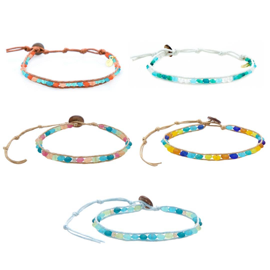 Sea Glass Anklets