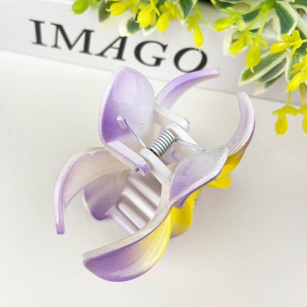 Colorful plumeria hair Clip