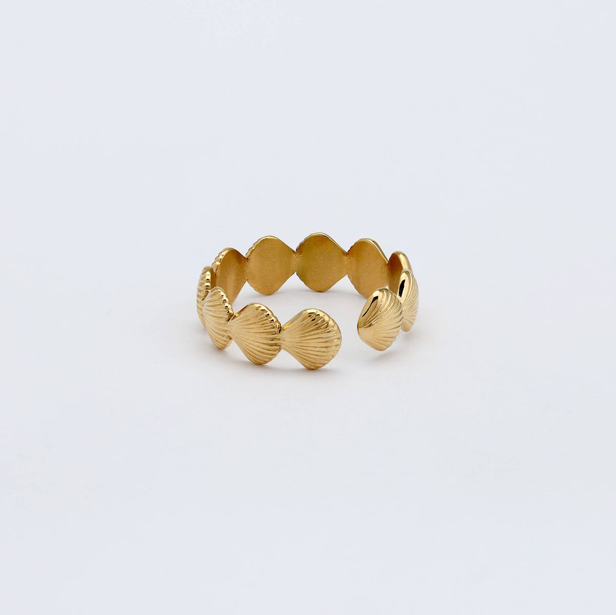 Ocean Treasure Ring, Dainty Waterproof Gold Ring
