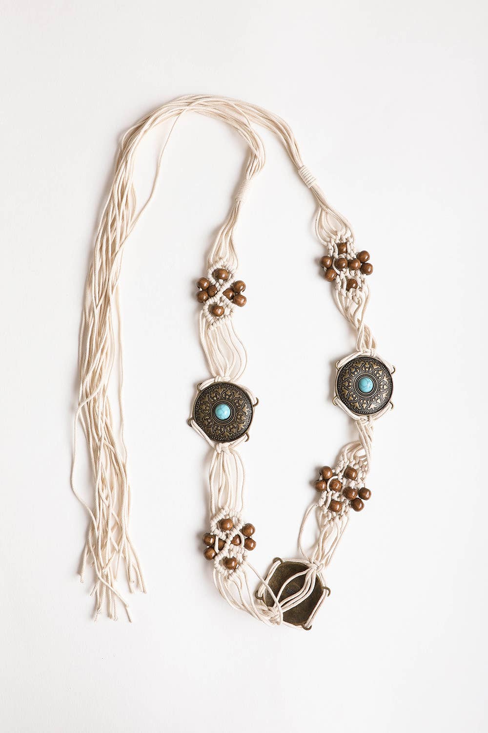 Medallion Macrame Belt - Skinny Style