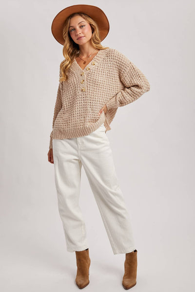 THERMAL HENELY SWEATER TOP