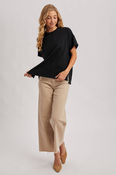 CREW NECK KNIT T-SHIRT