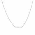Halo Pearl Bar Necklace