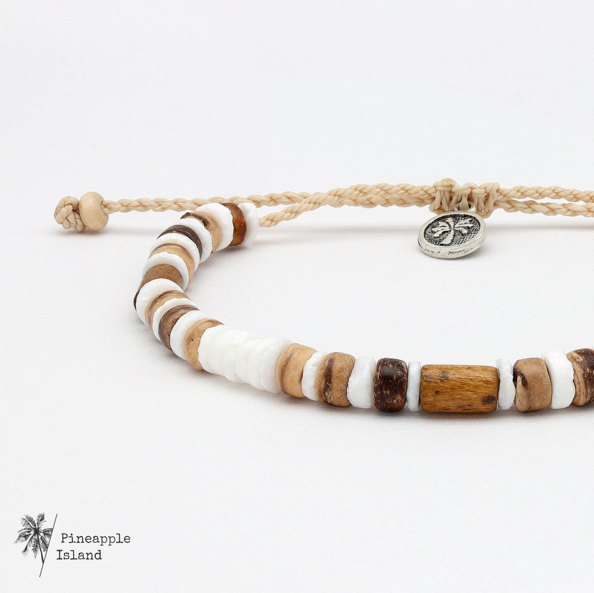 Nusa Lembongan Wood Bead Surf Bracelet, by Pineapple Island