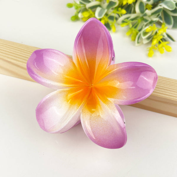 Colorful plumeria hair Clip