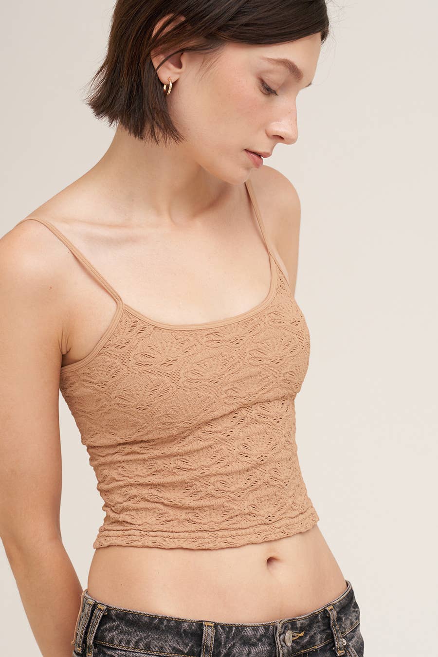 NS8473 - Floral Textured Lace Cami