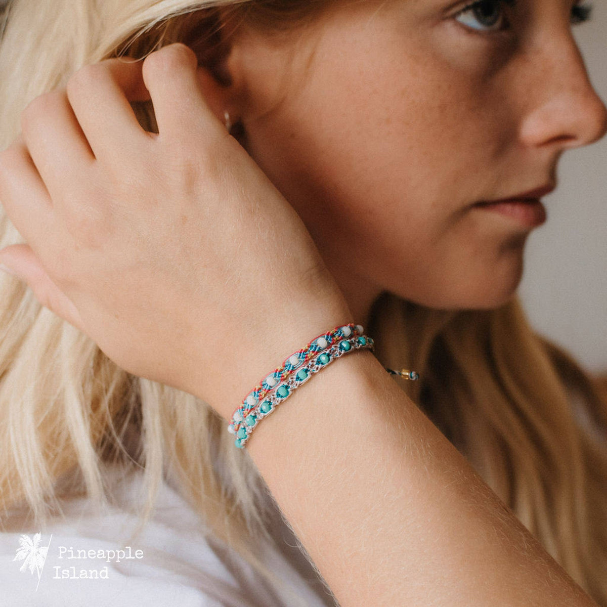 Vermelha Surf Bracelet, Braided Bracelet by Pineapple Island