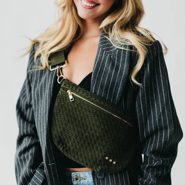 Suede Westlyn Woven Bum Bag