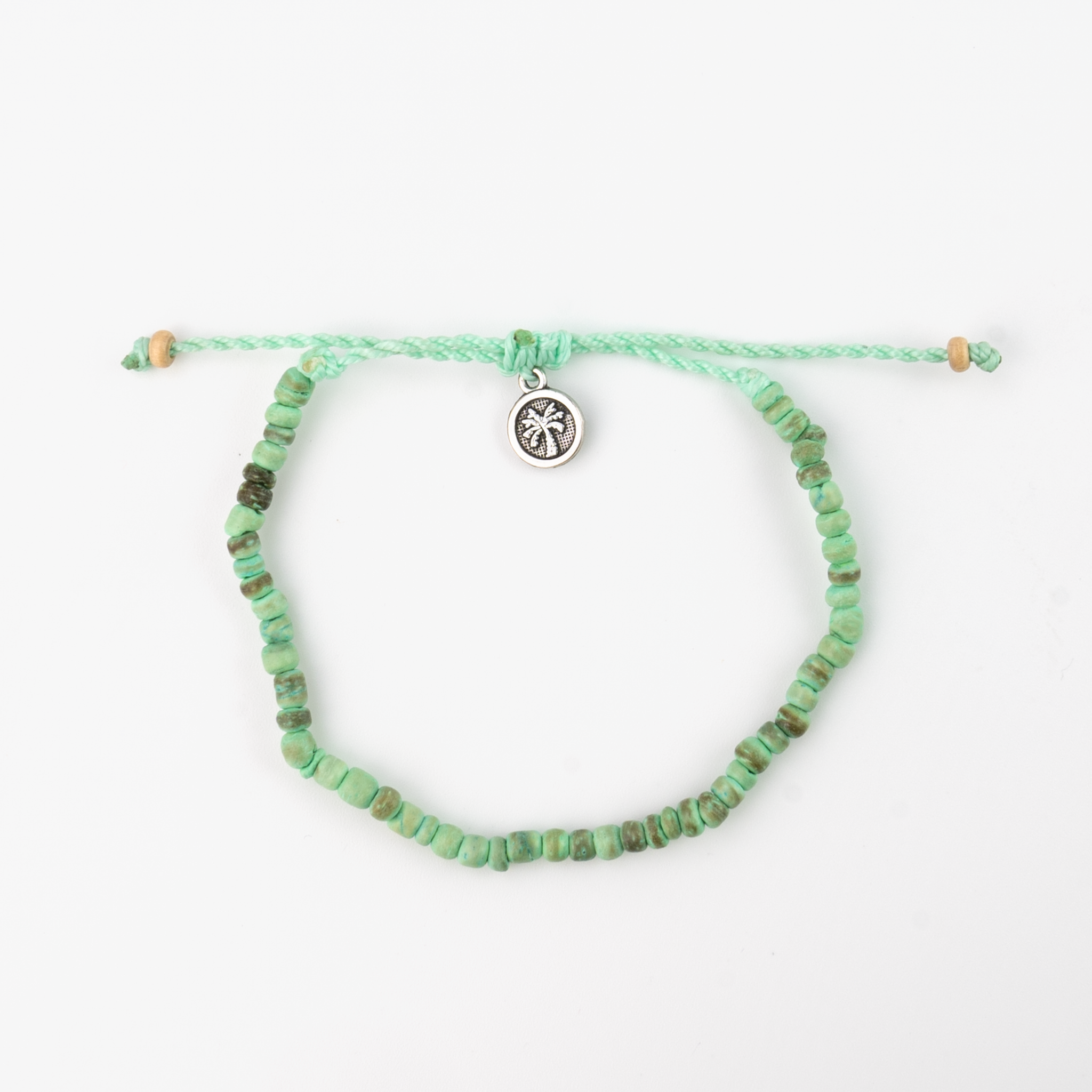 Coconut Beach Bracelet, Beaded Bracelet, Adjustable Bracelet