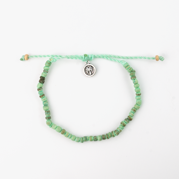Coconut Beach Bracelet, Beaded Bracelet, Adjustable Bracelet