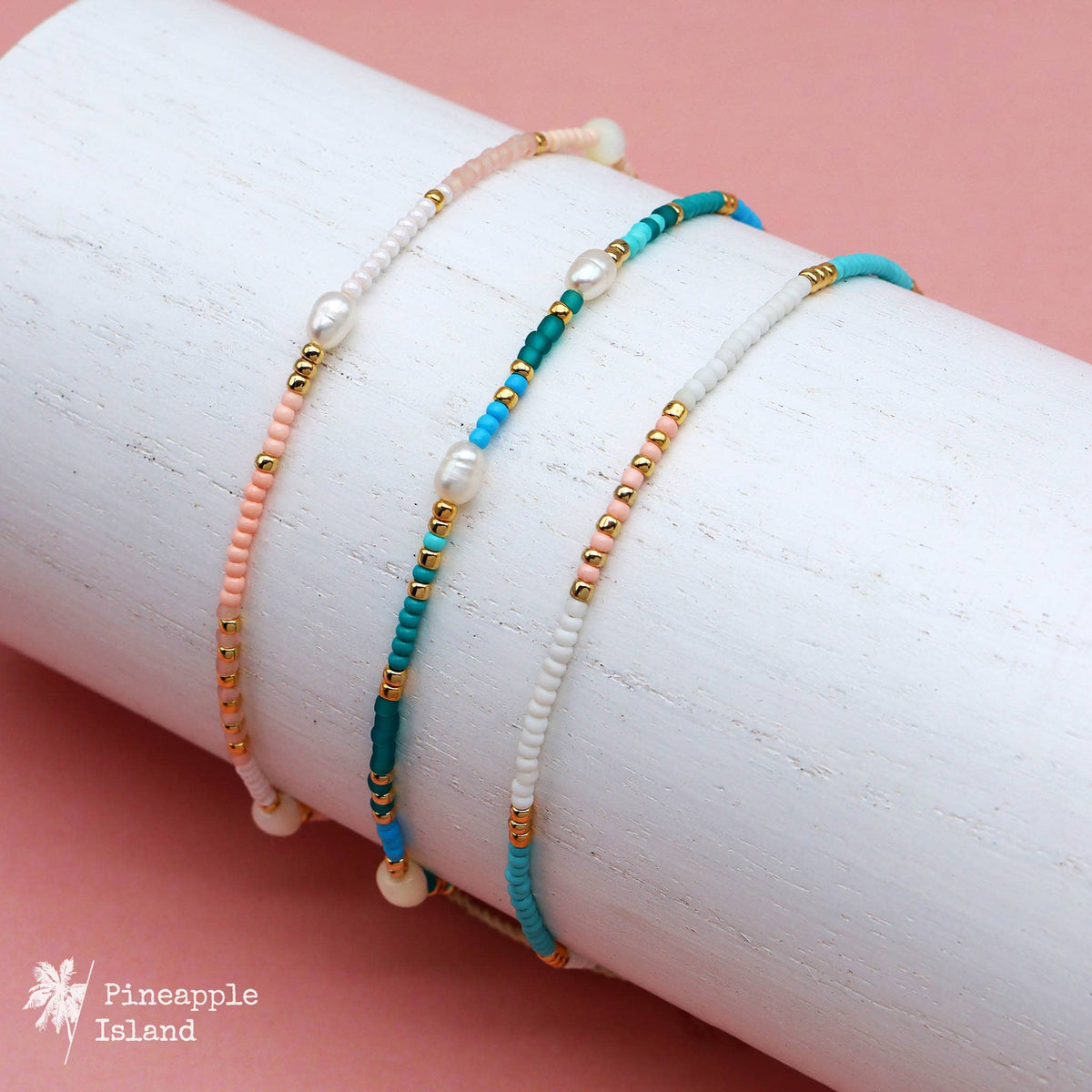 Ombak Pearl Beaded Surf Bracelet by Pineapple Island, Giada Collection