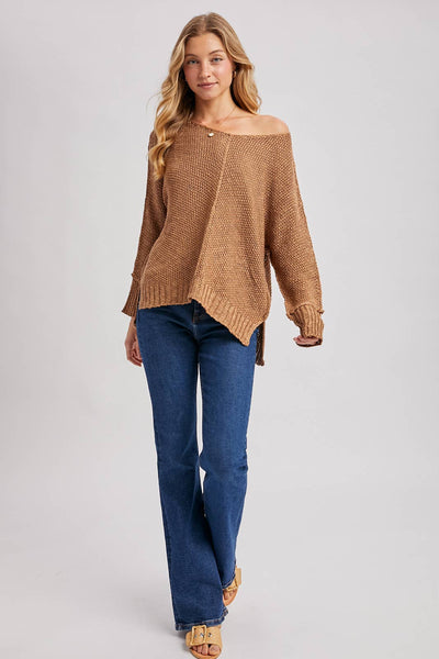 REVERSE SEAM LOOSE FIT SWEATER