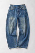 Retro Fade Wide-Leg Barrel Jeans