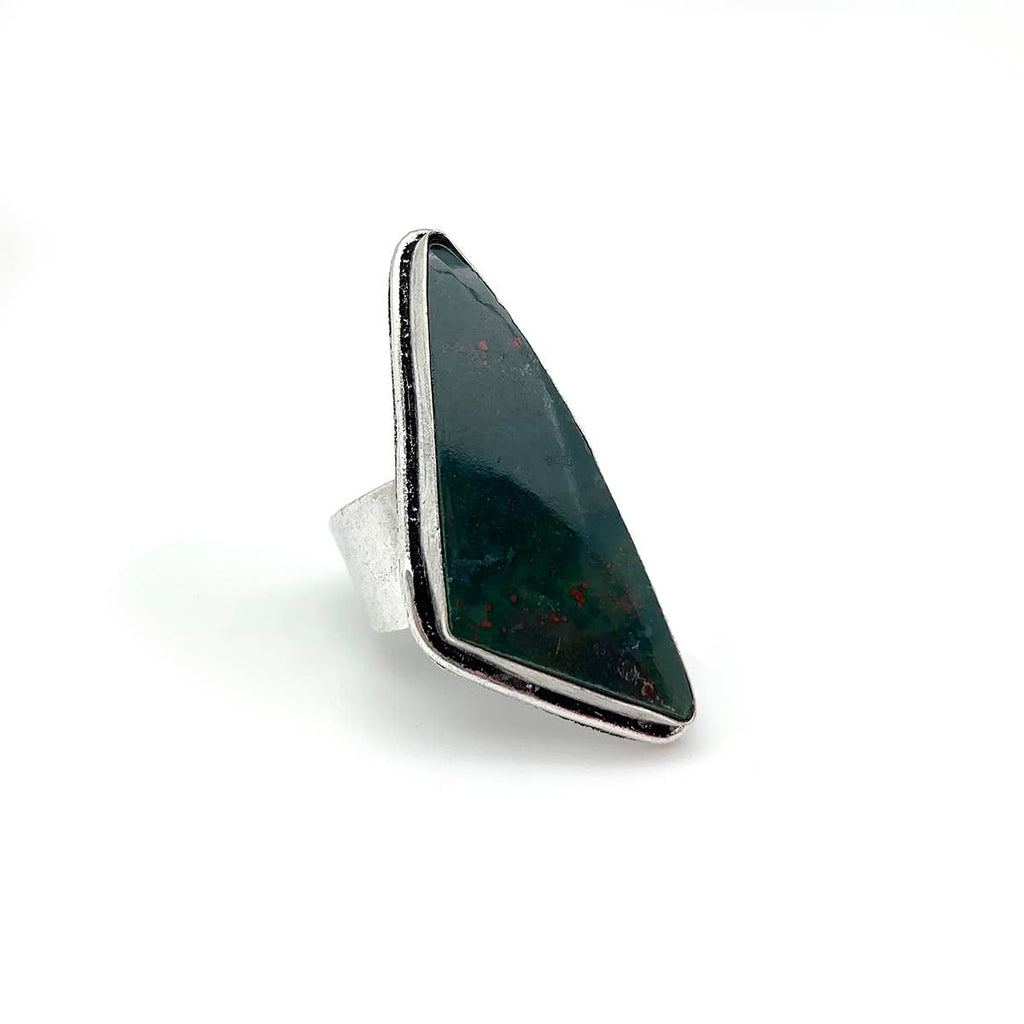 Handcrafted Kashi Semiprecious Stone Ring - Blood Stone – StaleFish ...
