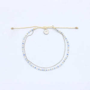 Lembut Double Beaded Anklet, Ankle Bracelet by Koh Surf