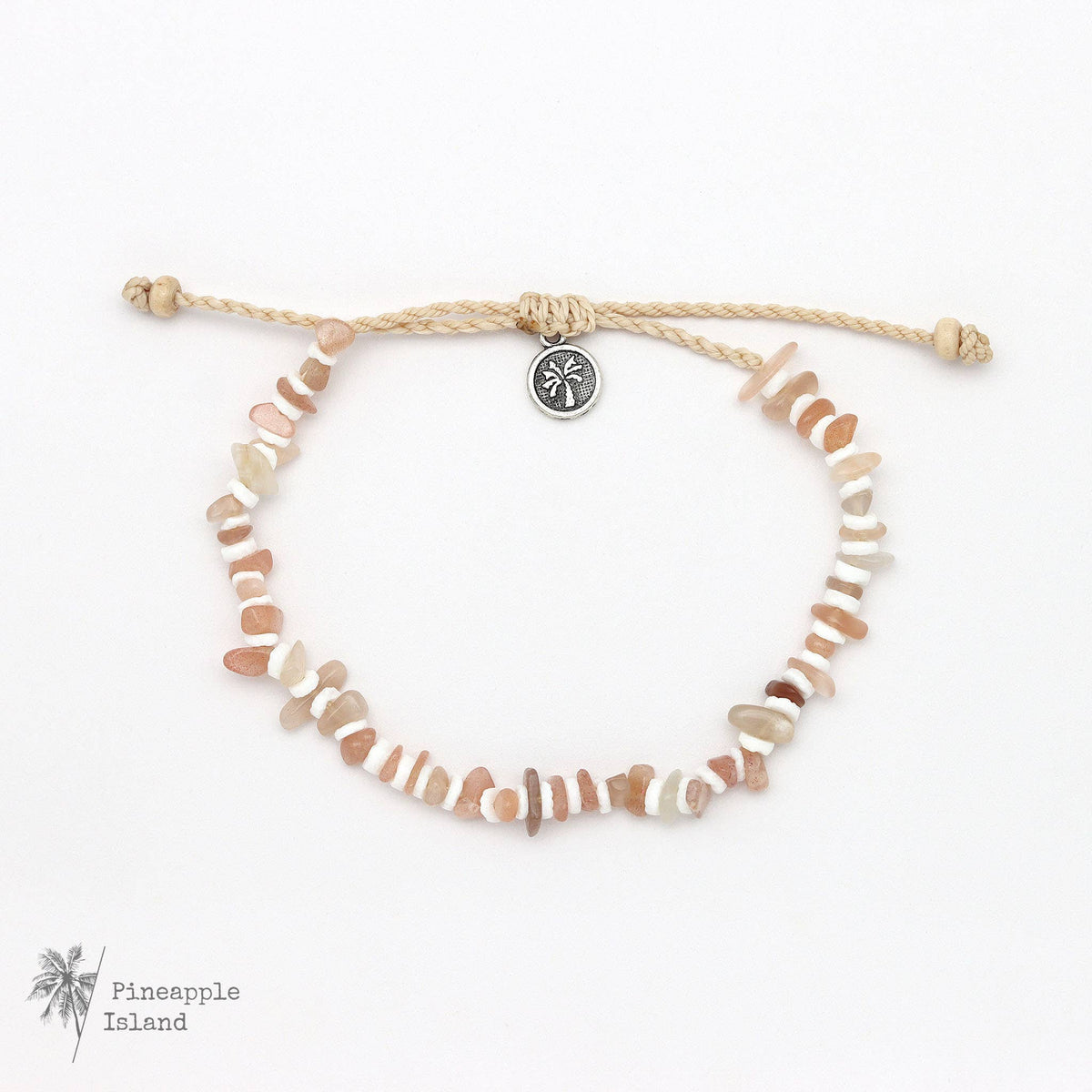 Dunes Stone Beaded Anklet, Surf Jewelry by Pineapple Island