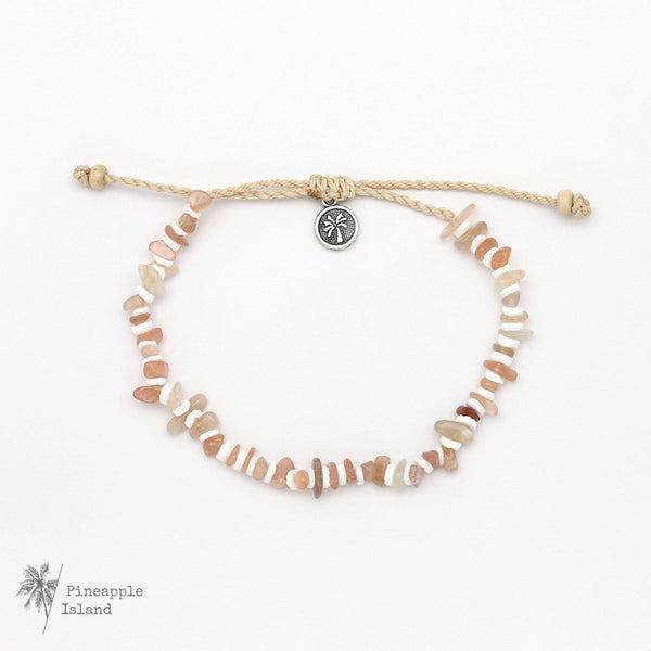 Dunes Stone Beaded Anklet, Surf Jewelry by Pineapple Island