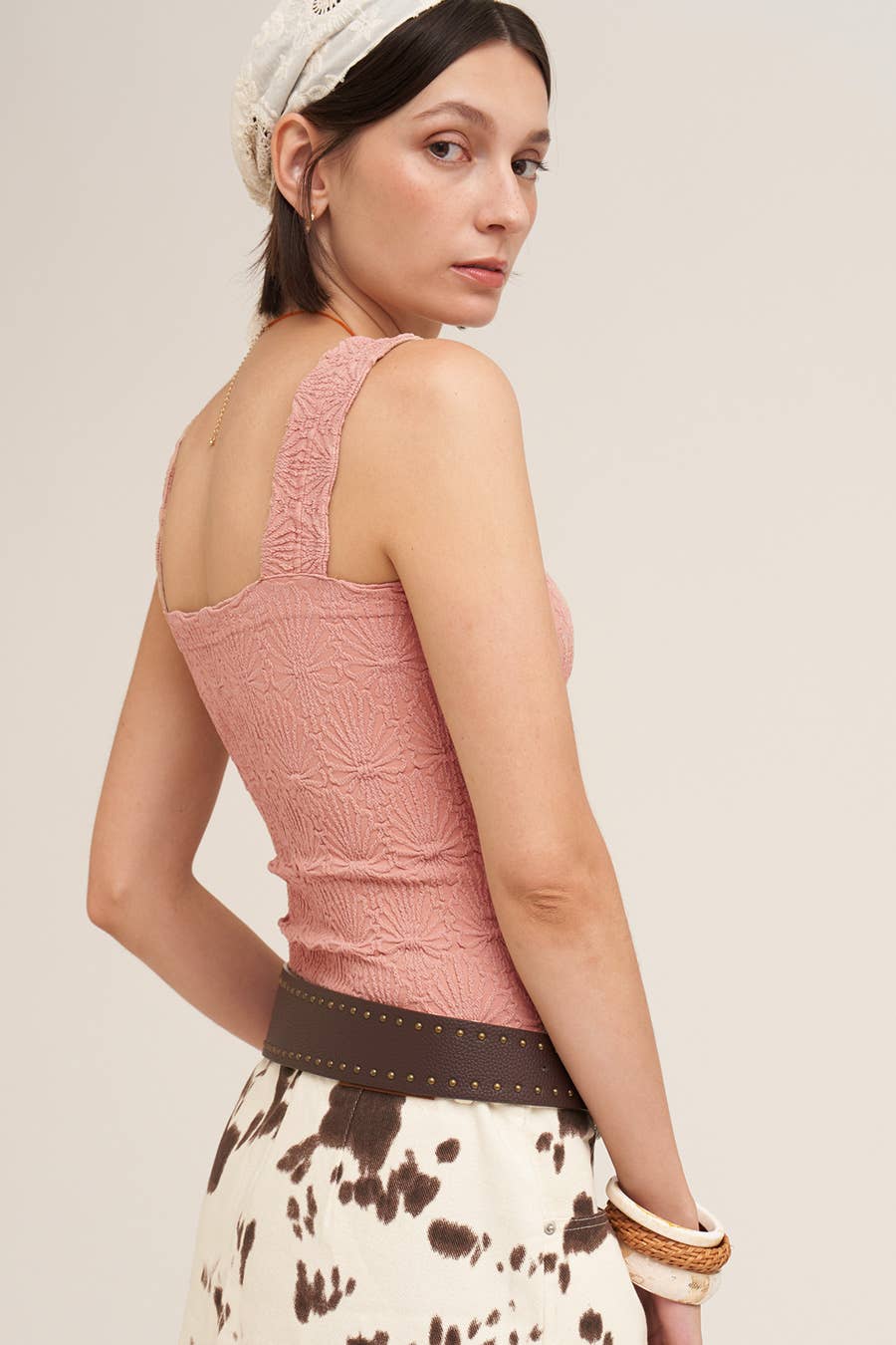 Lace Textured Square Top