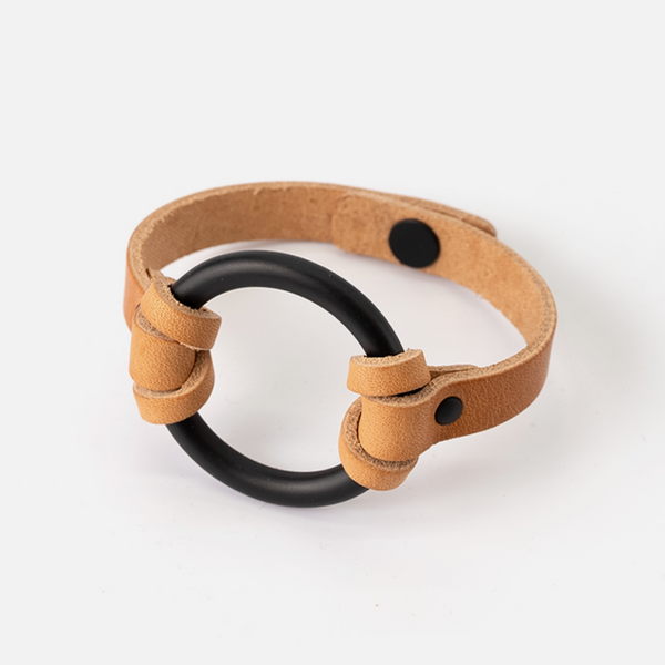 RANGE LTHR Equestrian-Inspired Chinati O-Ring Leather Bracelet