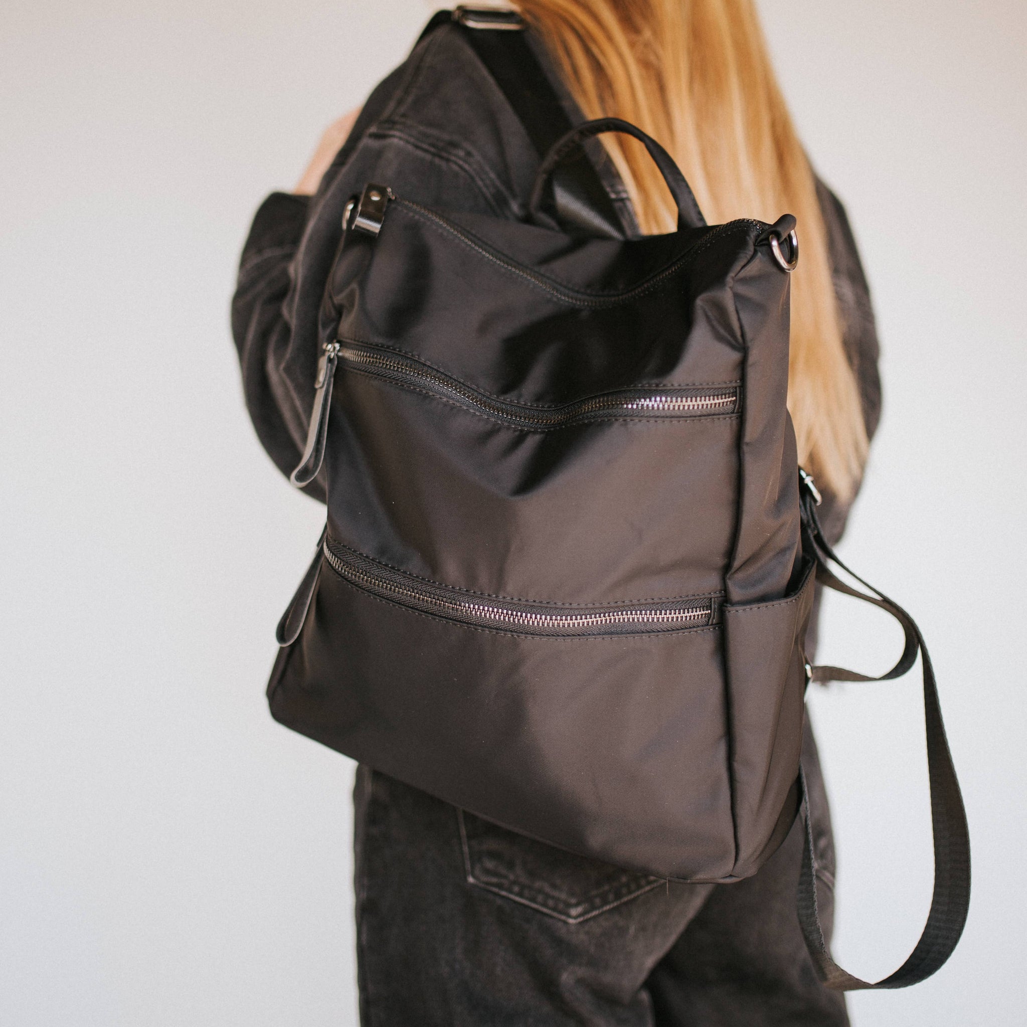 Nori Nylon Backpack by Pretty Simple NORIO Casual Backpack in Black | Hedgren main image 2
