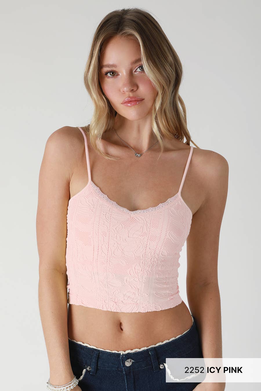 NS8384 - Double Lace Trim Cami