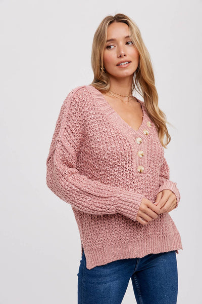THERMAL HENELY SWEATER TOP