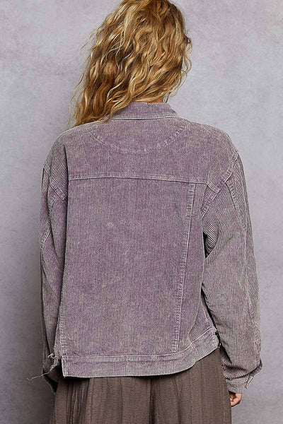 Pocket front button down corduroy trucker jacket SALE
