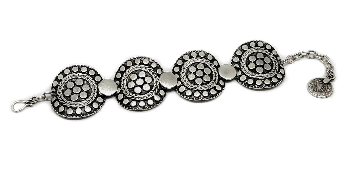 Handmade Pewter  Dot Bracelet - 2664