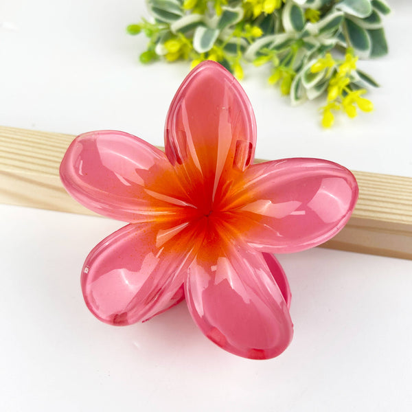 Colorful plumeria hair Clip