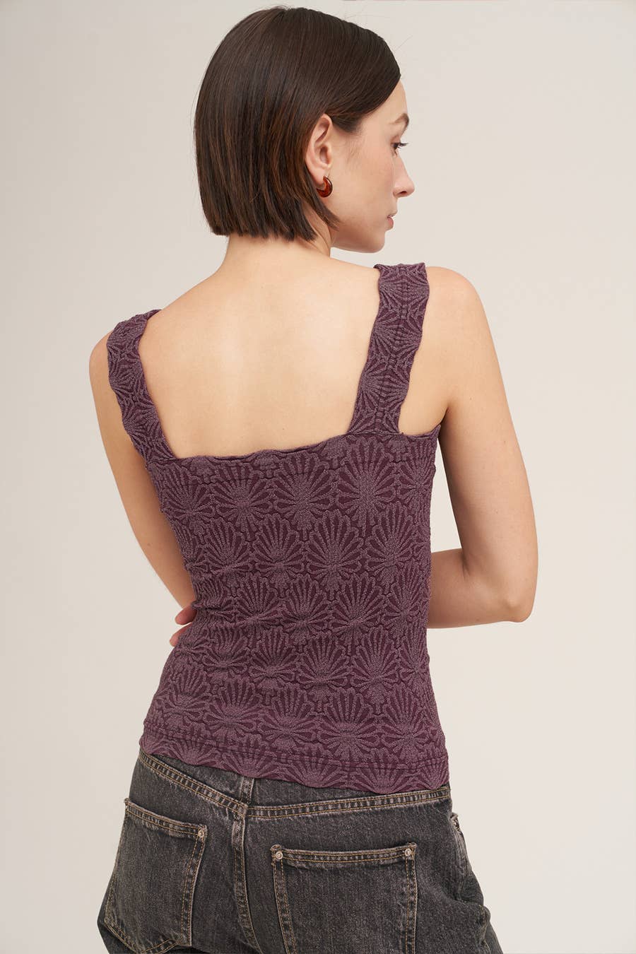 Lace Textured Square Top
