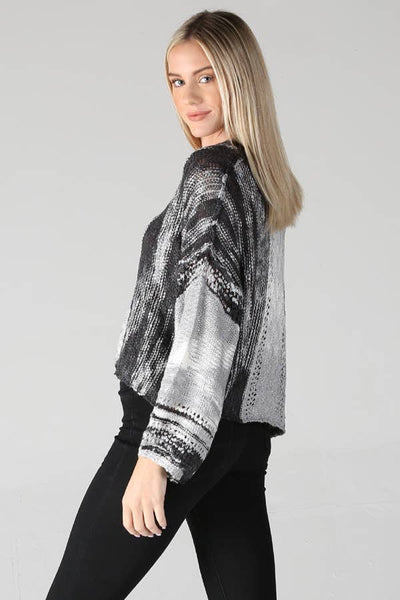 BEACHY LIGHT WEIGHT V NECK CROP PULLOVER SWEATER