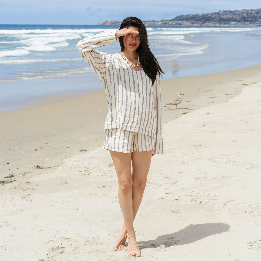 Sailor Stripe Baja Pullover
