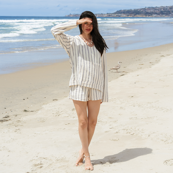 Sailor Stripe Baja Pullover