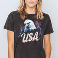 Vintage USA Bald Eagle Lightning Graphic Tee
