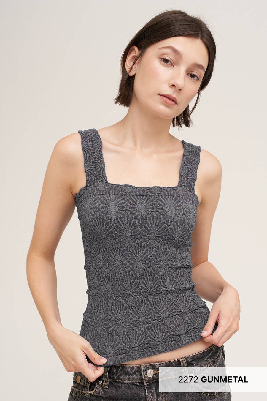 Lace Textured Square Top