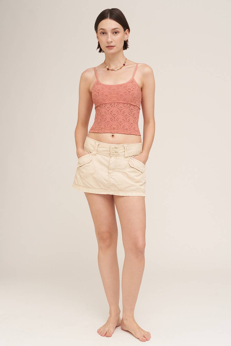 NS8473 - Floral Textured Lace Cami