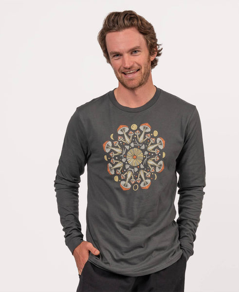 Mushroom Mandala Long Sleeve T-Shirt - Unisex