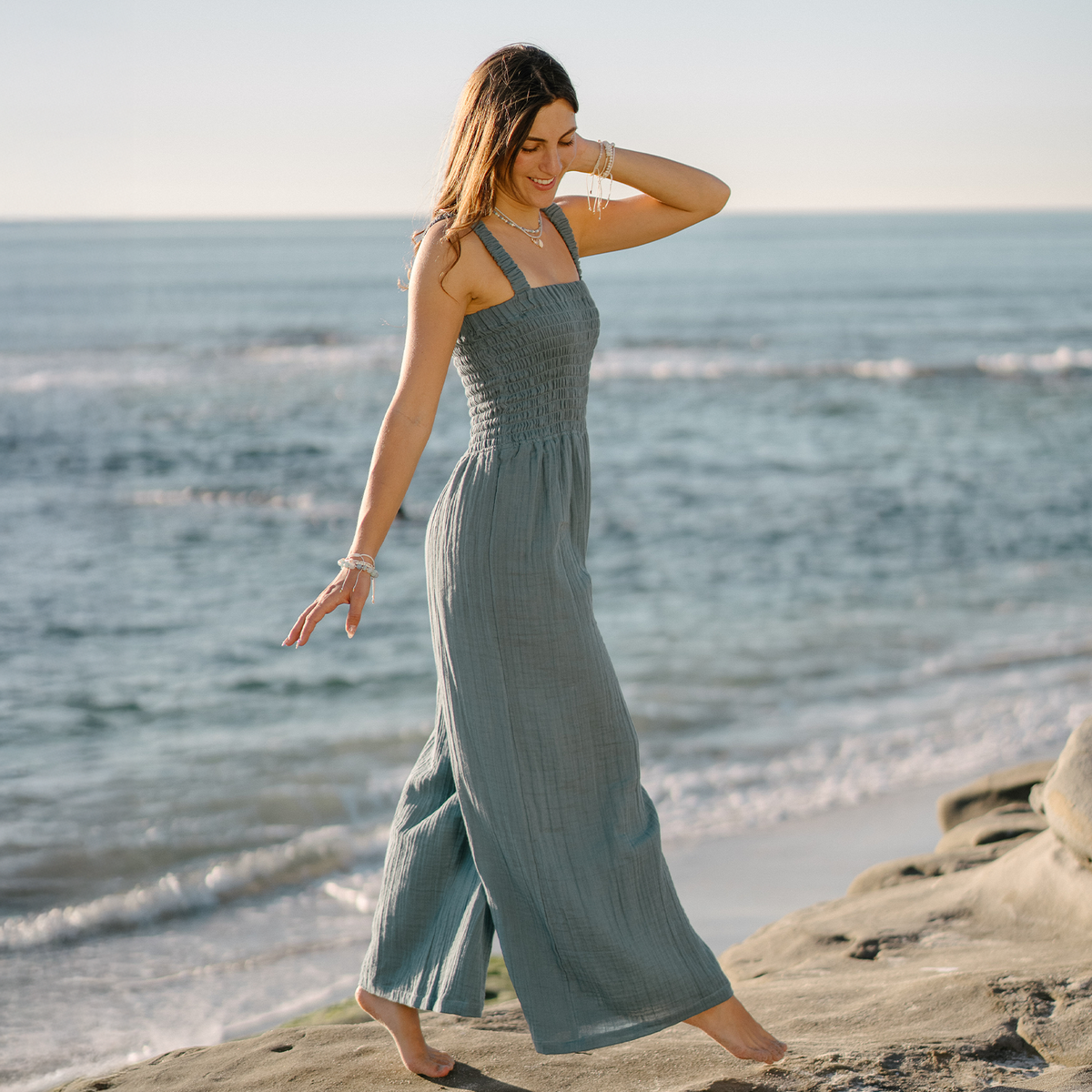 New Moon Blue Sundial Jumpsuit