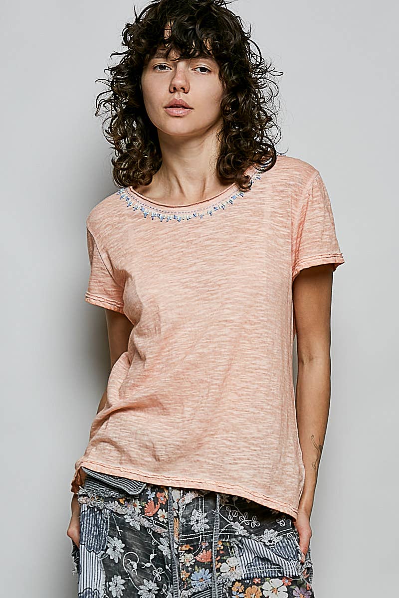 Everyday Lightweight Relaxed Fit Hand-Stitched Knit Top