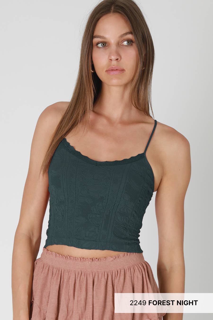 NS8384 - Double Lace Trim Cami