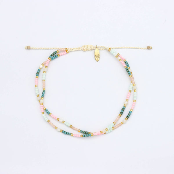 Golden Hour Colourful Beaded Anklet Collection, Surf Jewelry
