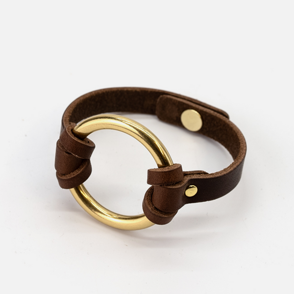 RANGE LTHR Equestrian-Inspired Chinati O-Ring Leather Bracelet