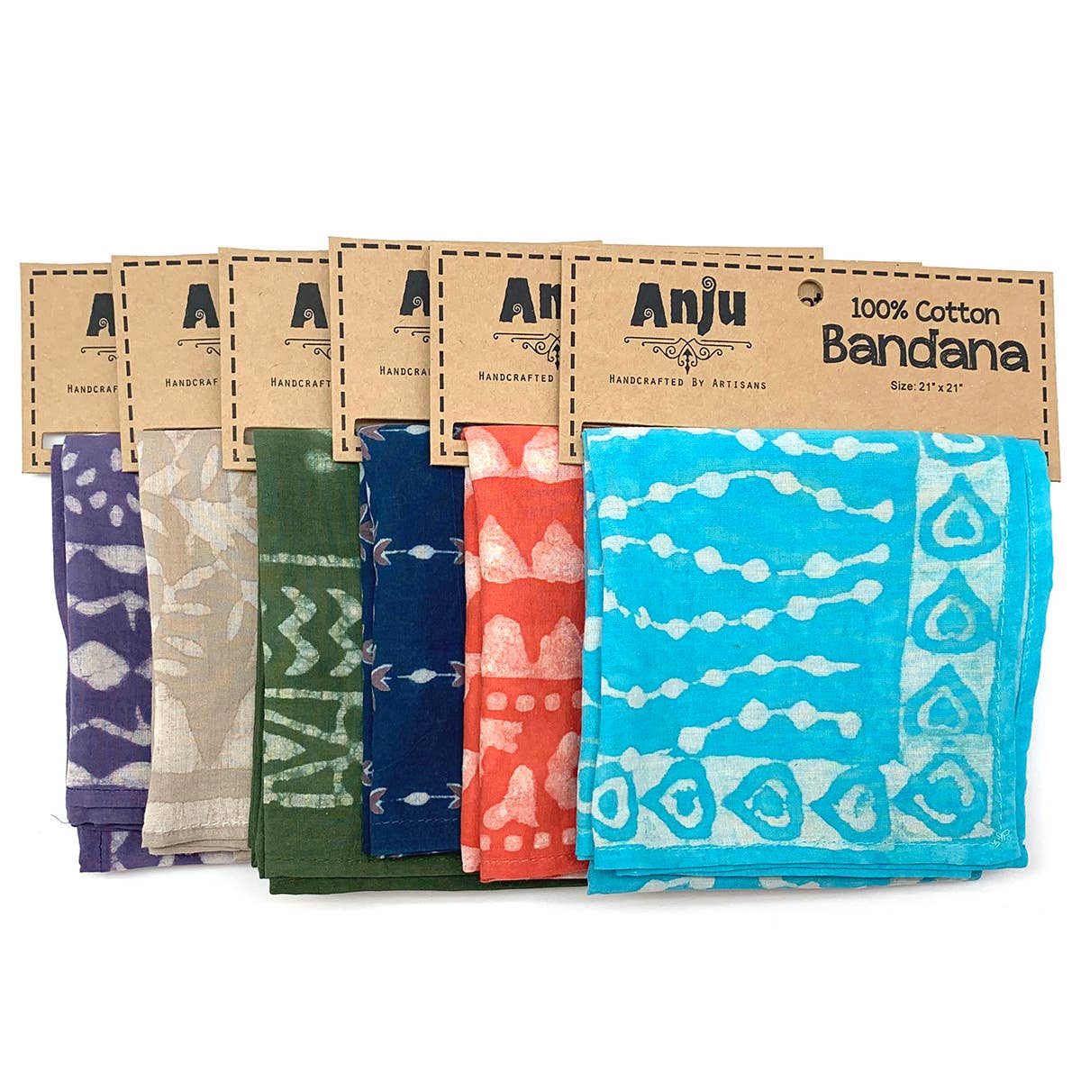 Block-Printed Cotton Bandanas