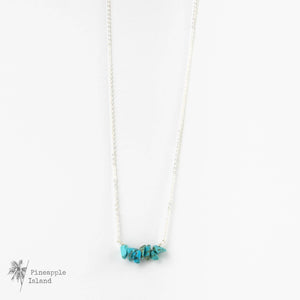 Asri Turquoise Howlite Stone Necklace, by Pineapple Island