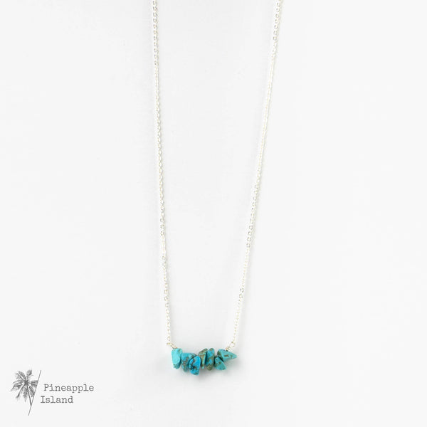 Asri Turquoise Howlite Stone Necklace, by Pineapple Island