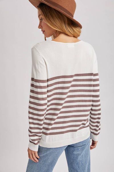 STRIPED KNIT OVERALL TOP