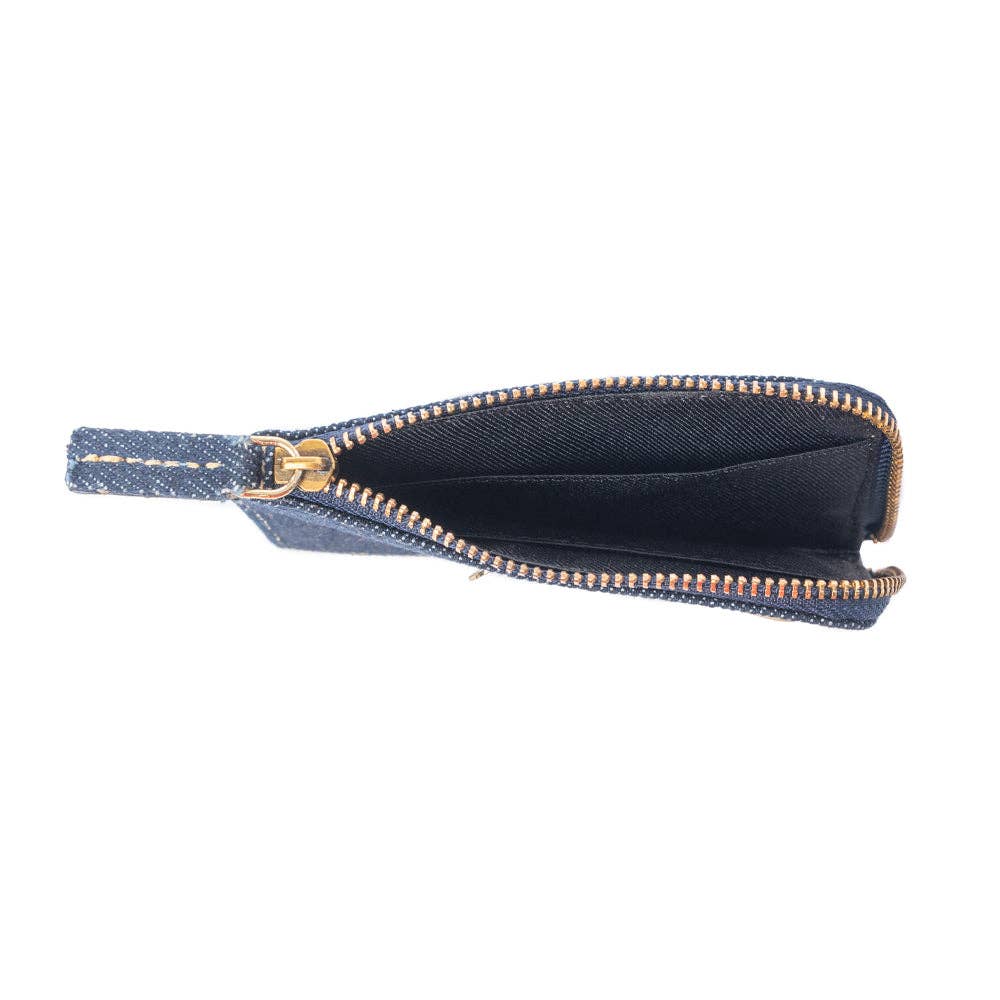 Nava Indigo Credit Card Holder in Vintage Denim