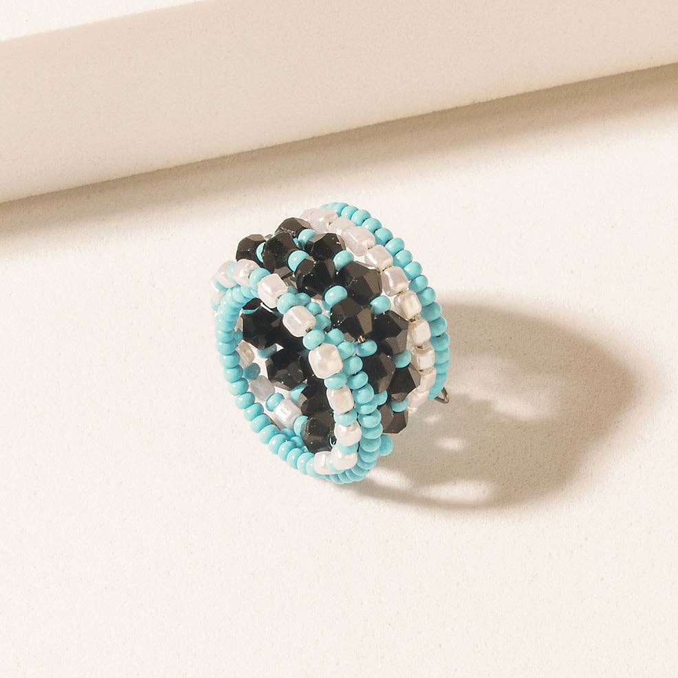 Inkwave Horizon Ring in Oasis Blue