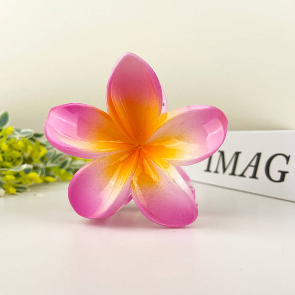 Colorful plumeria hair Clip